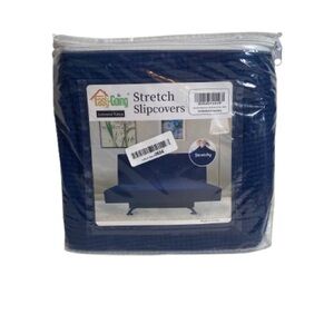 Stretch Slipcover in Deep Blue